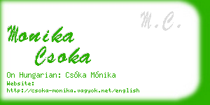 monika csoka business card
