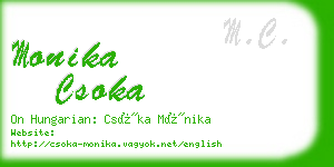 monika csoka business card